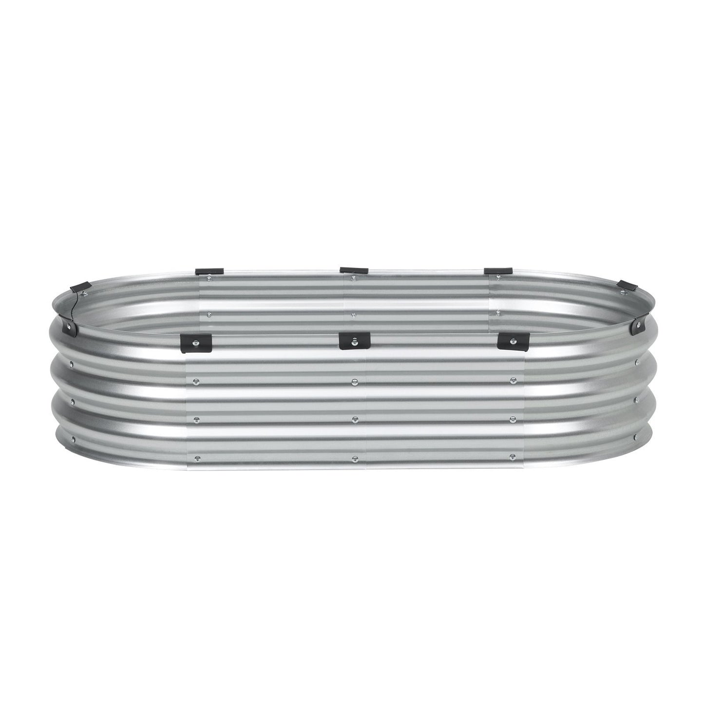 Metal Raised Garden Bed 4x2x1 ft – Outdoor Galvanized Planter Box, Silver