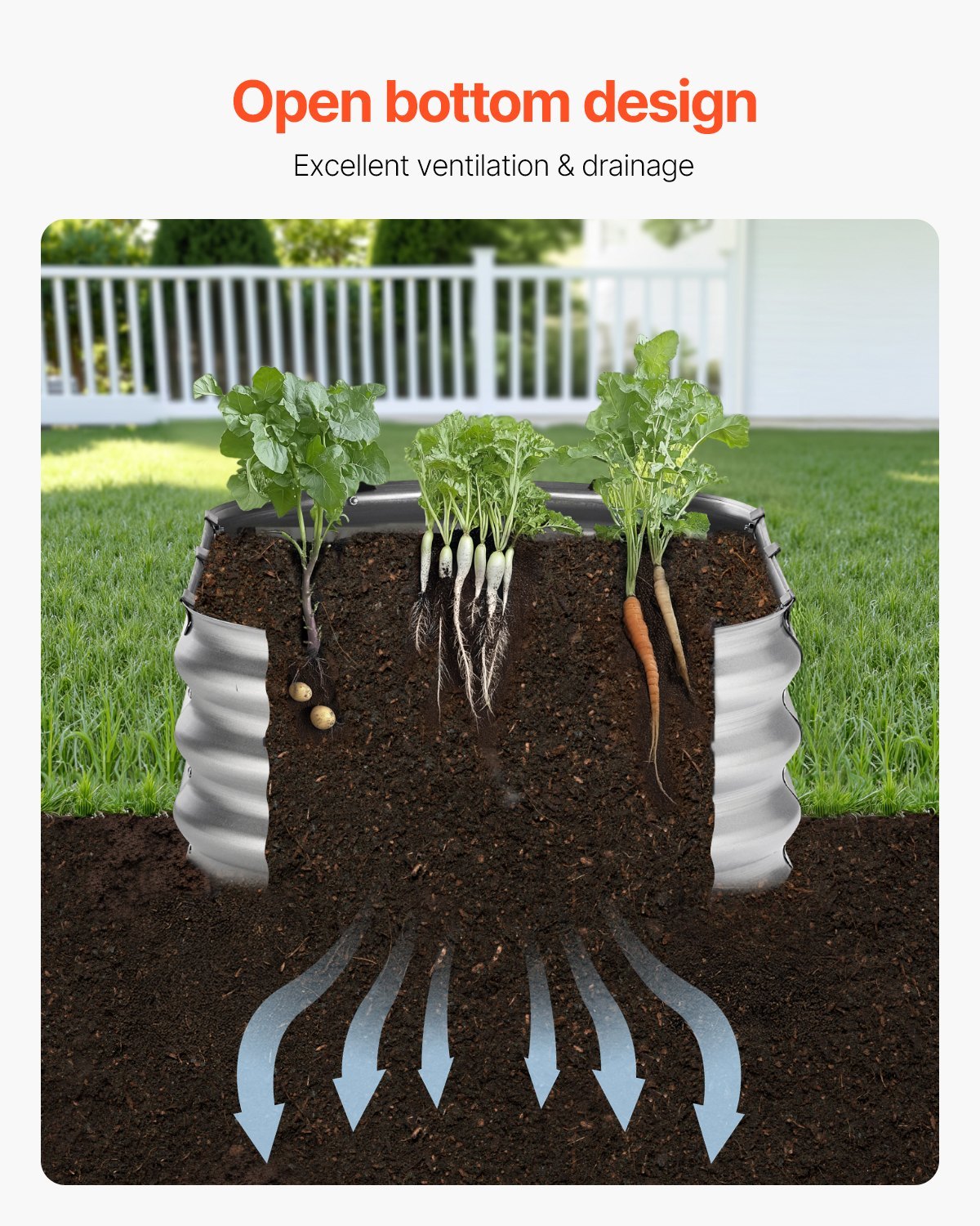 Metal Raised Garden Bed 4x2x1 ft – Outdoor Galvanized Planter Box, Silver