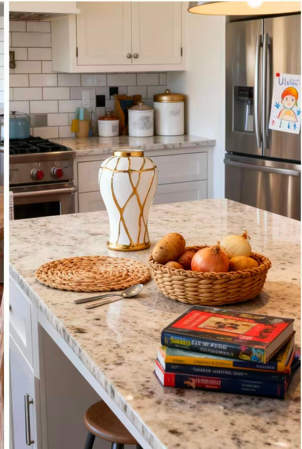 Luxury Black & Gold Ceramic Statement Vase